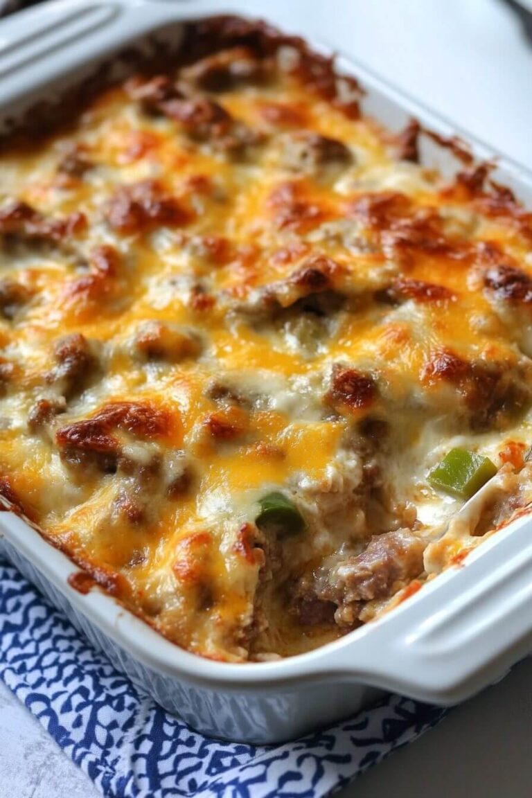 Low-Carb Bacon Cheeseburger Casserole Recipe