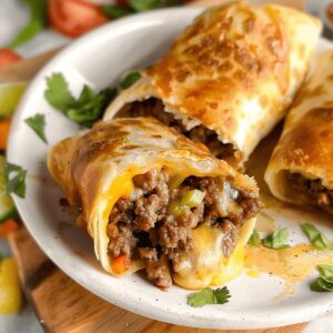 Crispy Beef and Cheese Chimichangas Recipe