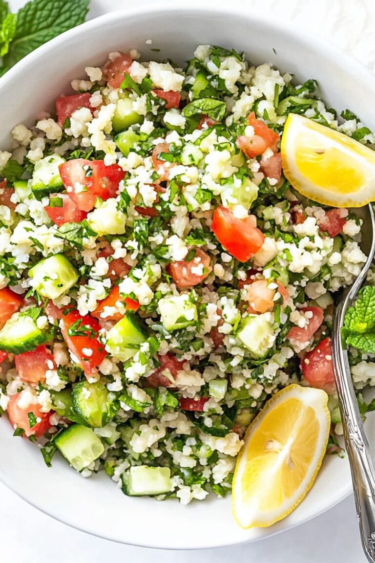 Low Carb Keto Cauliflower Tabbouleh Recipe