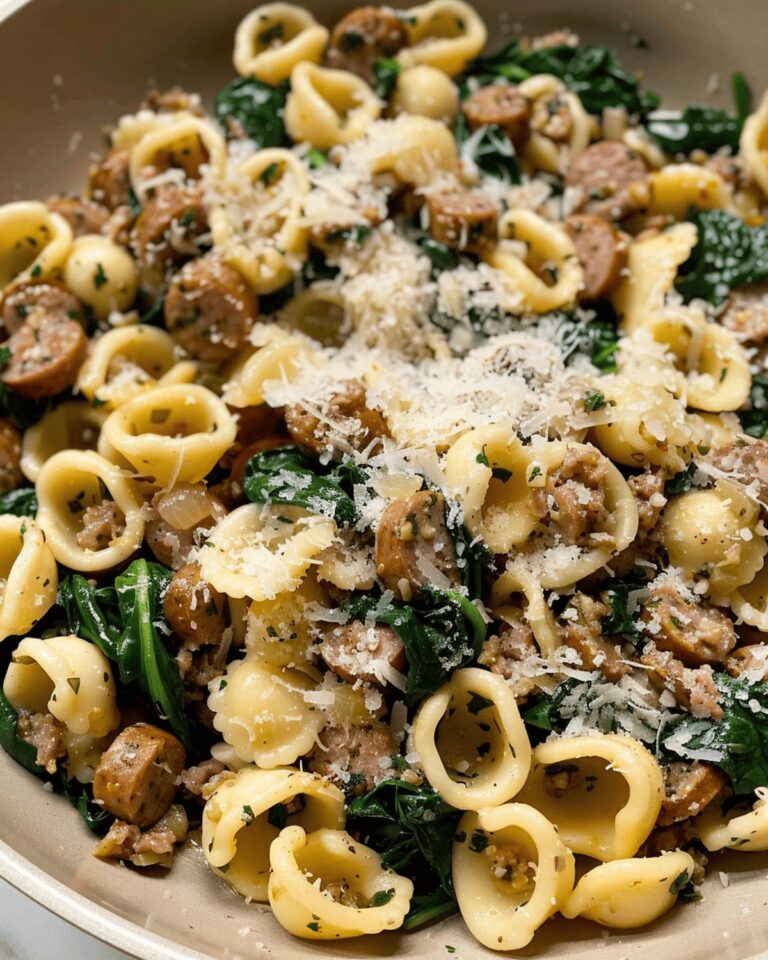 Rustic Orecchiette With Sausage And Spinach Recipe