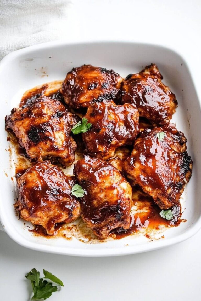 Barbecue Chicken Thighs With Onions Recipe