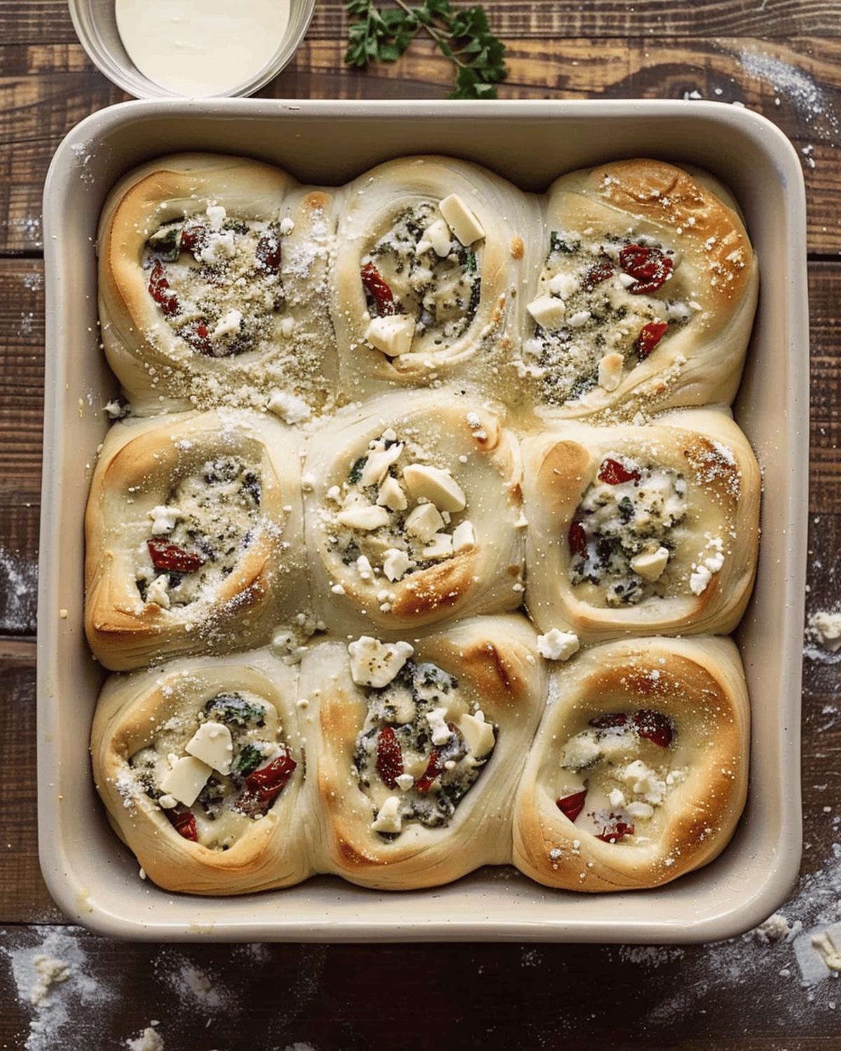 Savory Pesto Feta Rolls Recipe