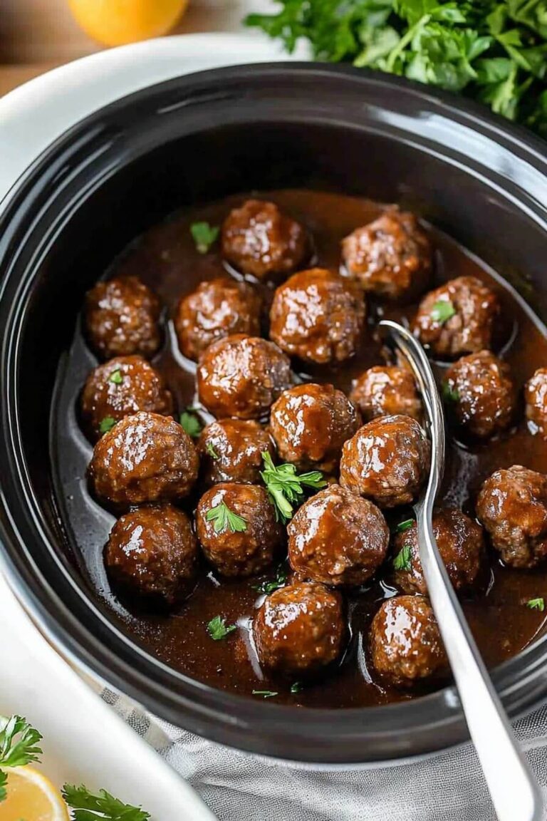 Slow Cooker Salisbury Steak Meatballs Recipe