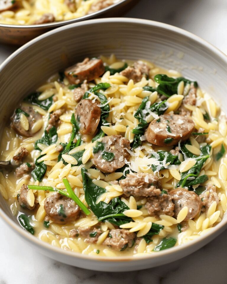 Hearty Sausage & Spinach Orzo Recipe