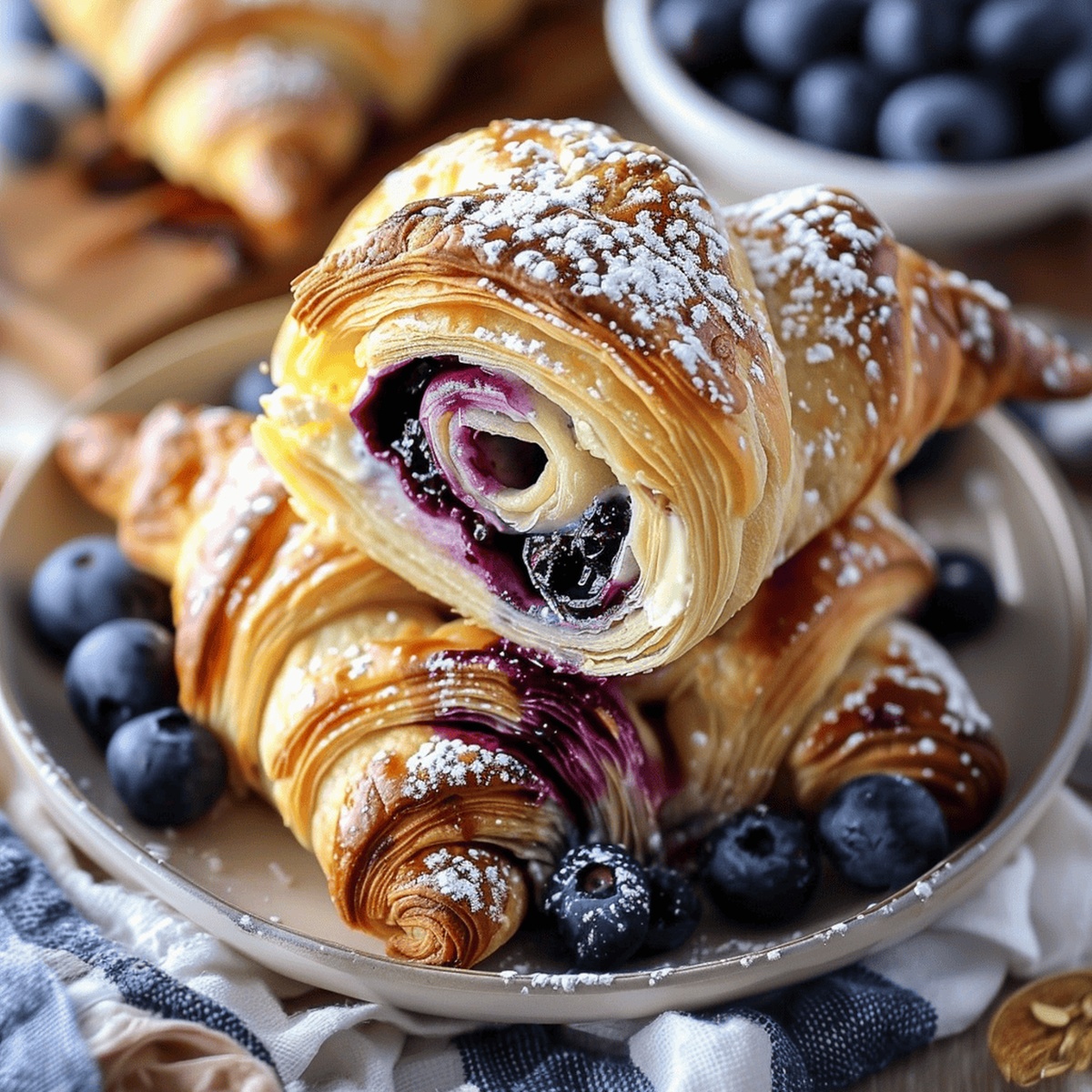 Blueberry Cream Cheese Crescents Recipe