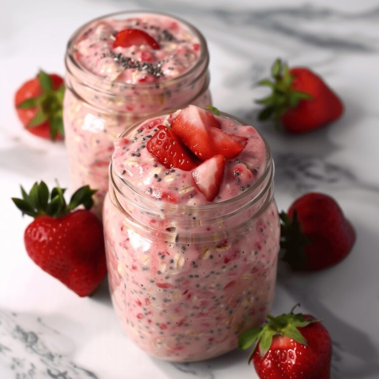 Creamy Strawberries and Cream Overnight Oats Recipe