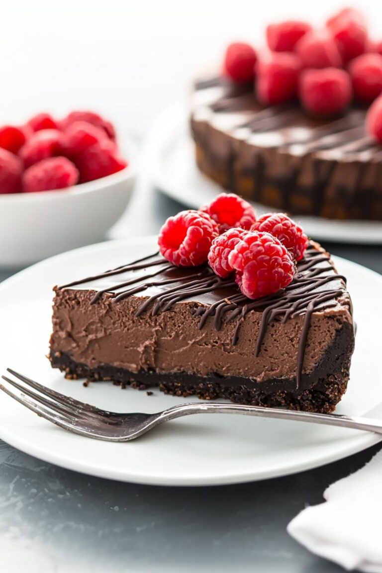 Low Carb Keto No Bake Chocolate Cheesecake Recipe
