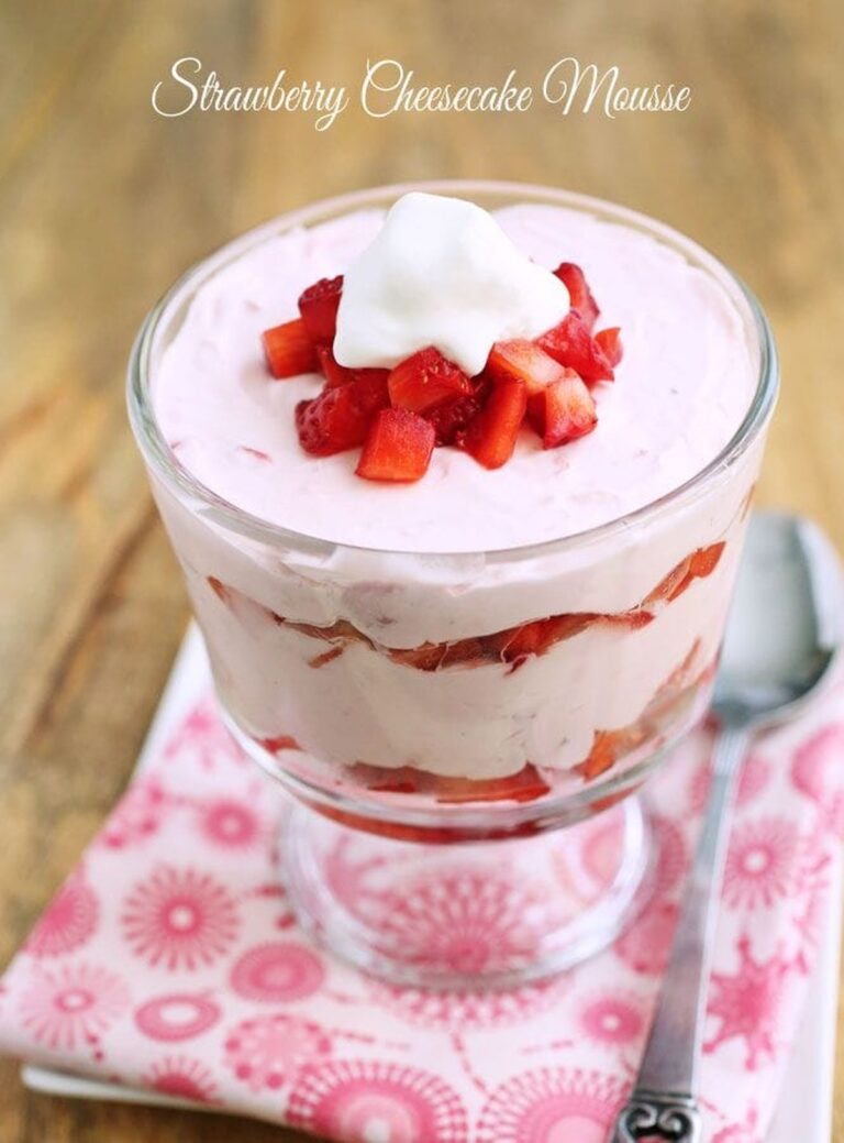 No-Bake Strawberry Cheesecake Mousse Recipe