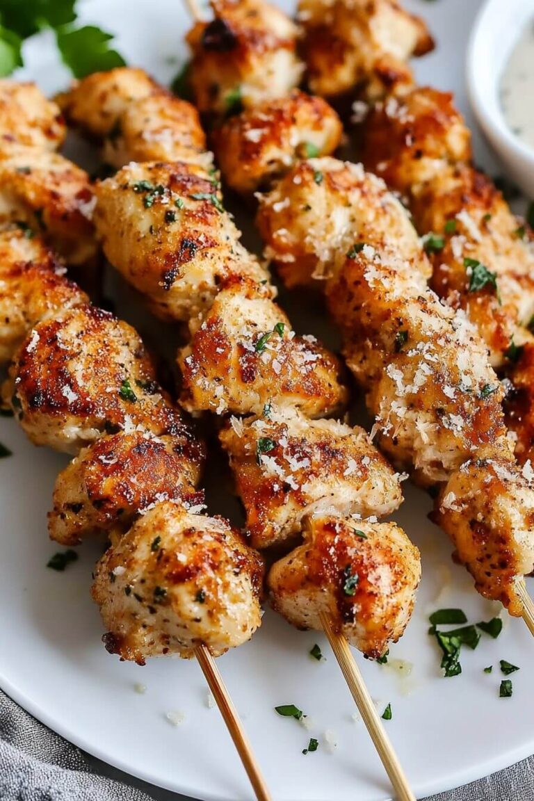 Italian Parmesan Chicken Skewers Recipe