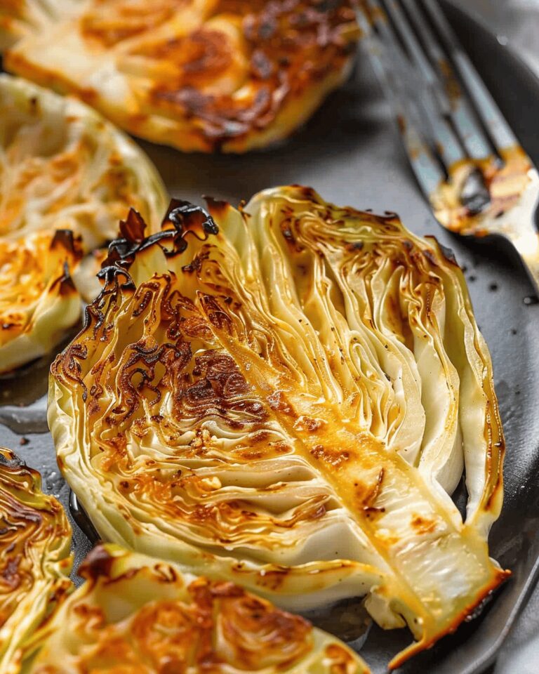Crispy Roasted Cabbage Steaks Recipe