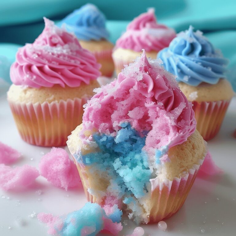 Fluffy Cotton Candy Cupcakes Recipe