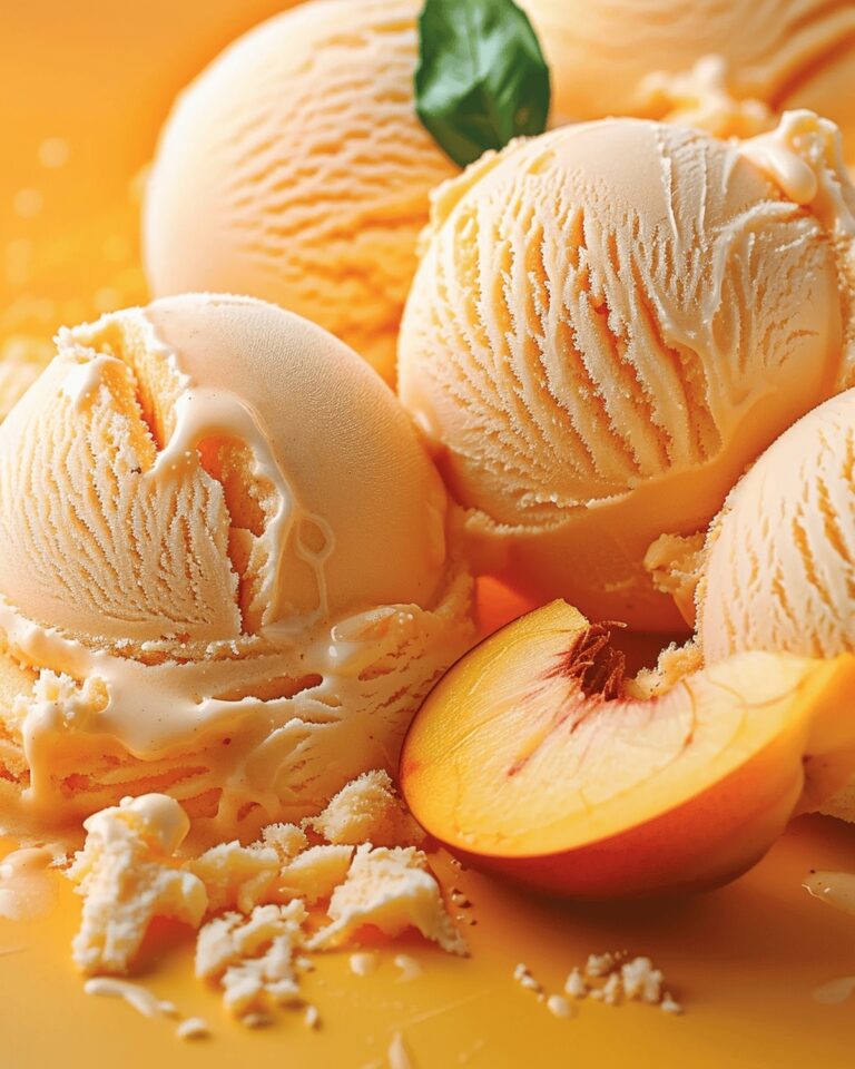 Creamy Peach Ice Cream Recipe