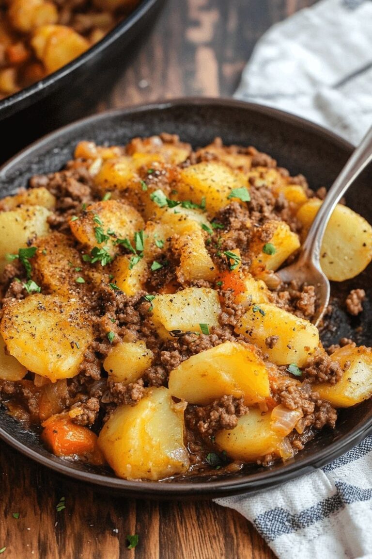 Rustic Ground Beef & Potato Bake Recipe