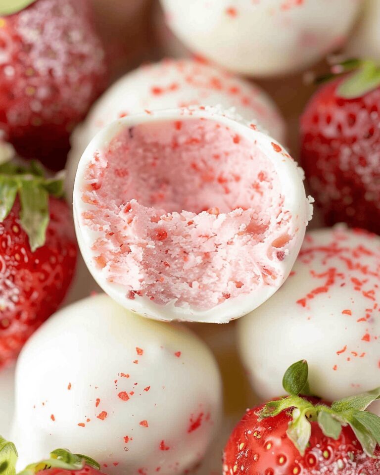 Decadent White Chocolate Strawberry Truffles Recipe