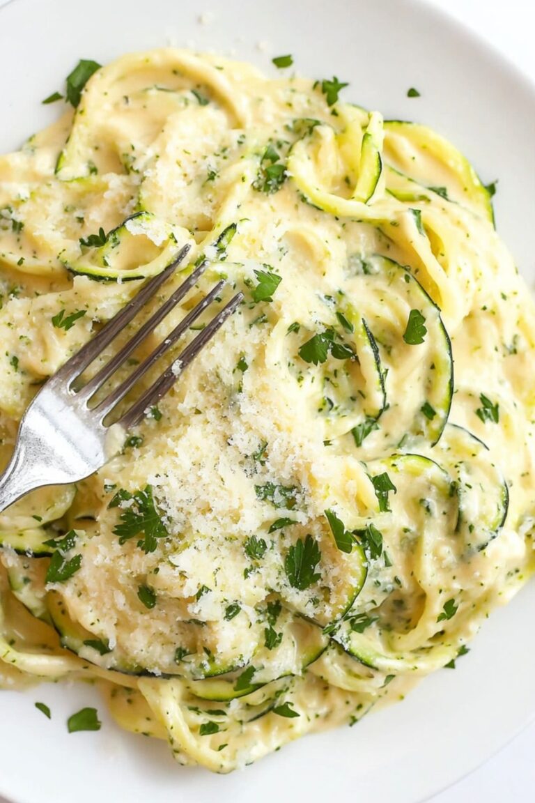 Low Carb Keto Zucchini Alfredo Recipe