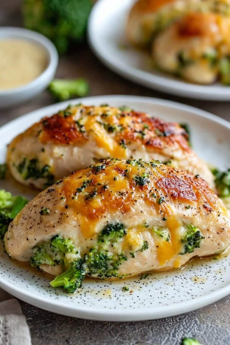 Broccoli Cheddar Stuffed Chicken Recipe