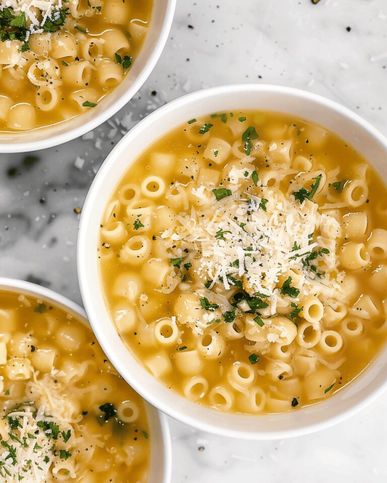 Velvety Parmesan Pasta Soup Recipe