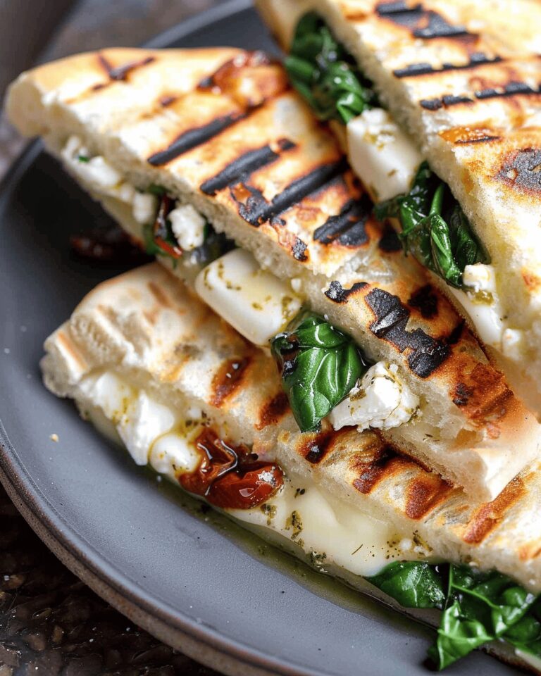 Gooey Mozzarella and Feta Pita Grilled Cheese Recipe