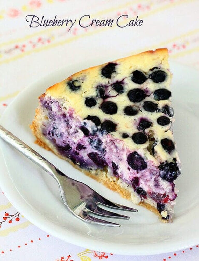 Blueberry Cream Cake Recipe