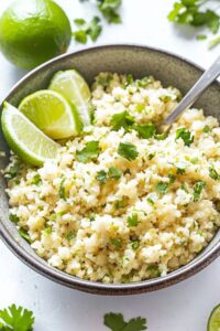 Low Carb Keto Cilantro Lime Cauliflower Rice Recipe