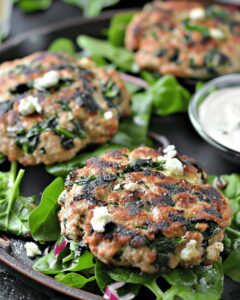Protein-Packed Keto Spinach Feta Turkey Burgers Recipe