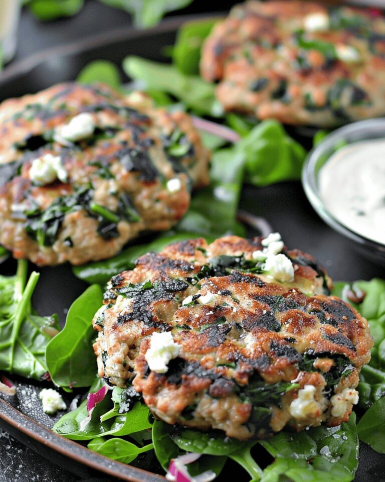 Protein-Packed Keto Spinach Feta Turkey Burgers Recipe
