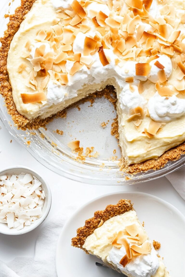 Low Carb Keto Coconut Cream Pie (Sugar Free) Recipe