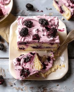 Swirled Blackberry-Lavender Sheet Cake Recipe