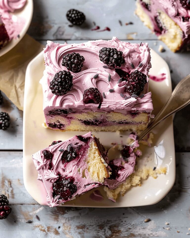 Swirled Blackberry-Lavender Sheet Cake Recipe