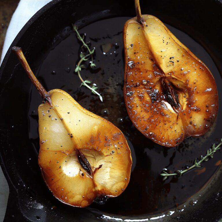 Roasted Pears with Balsamic and Honey Recipe