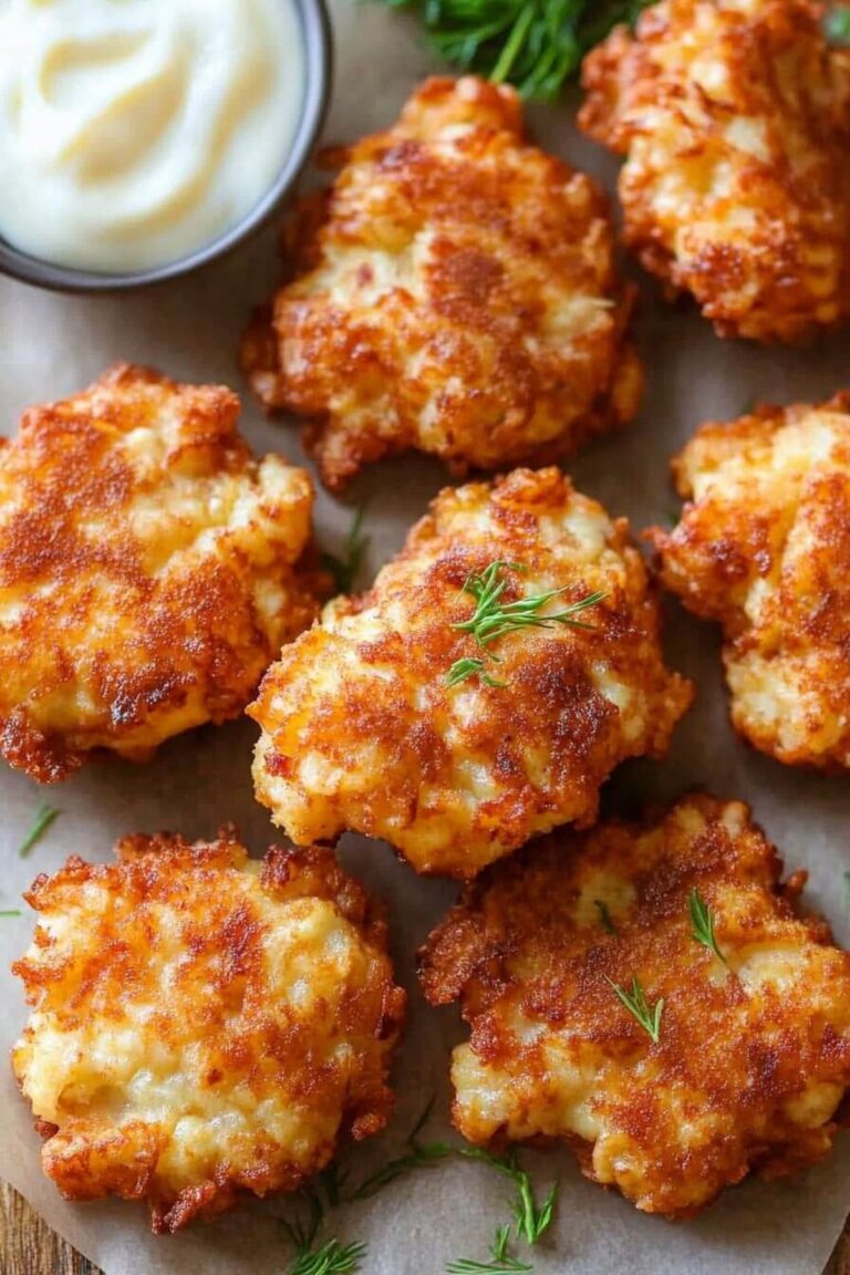 Cheesy Chicken Fritters Recipe
