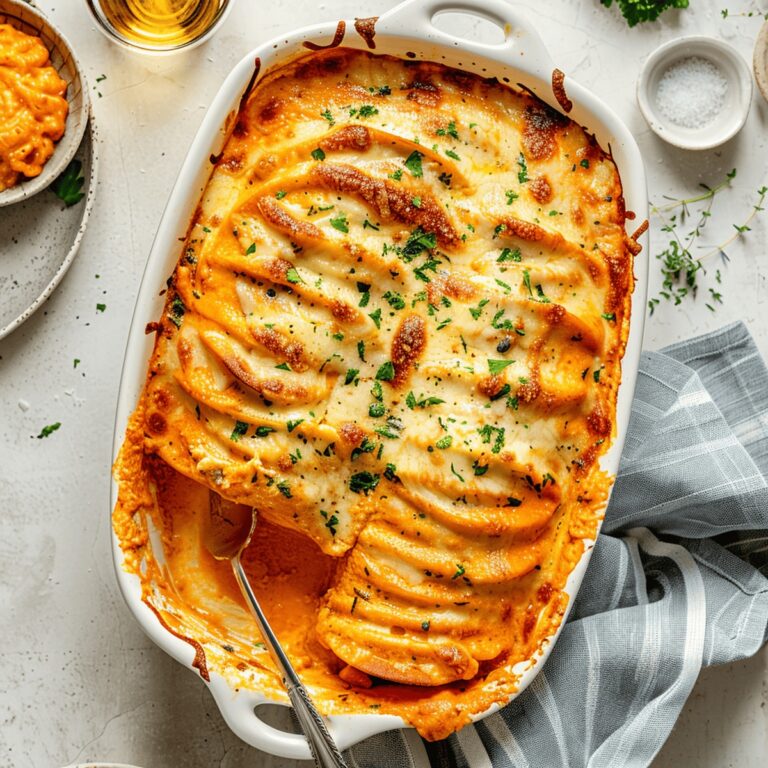 Creamy Chipotle Gouda Scalloped Sweet Potatoes Recipe