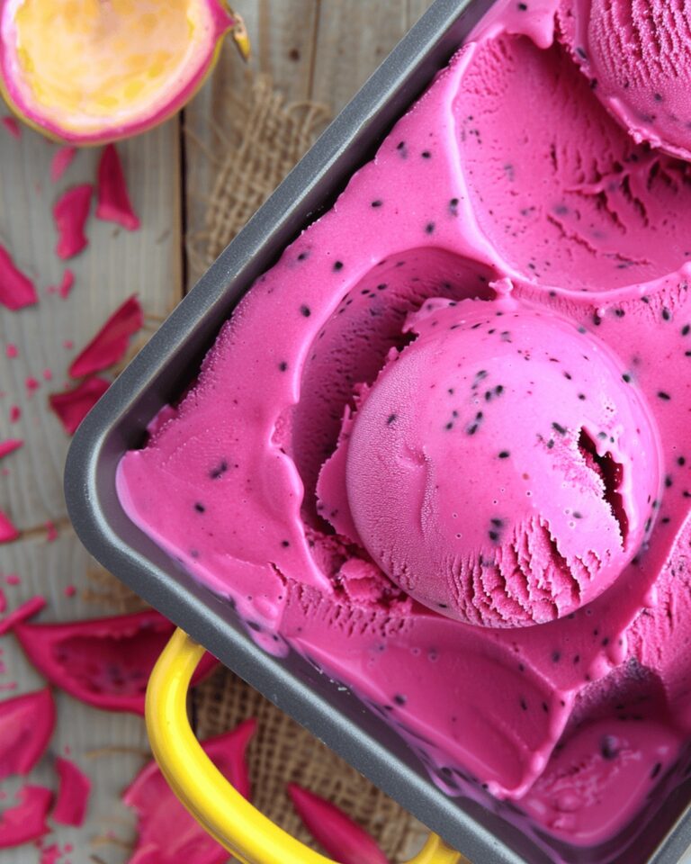 Creamy Dragon Fruit Ice Cream Recipe