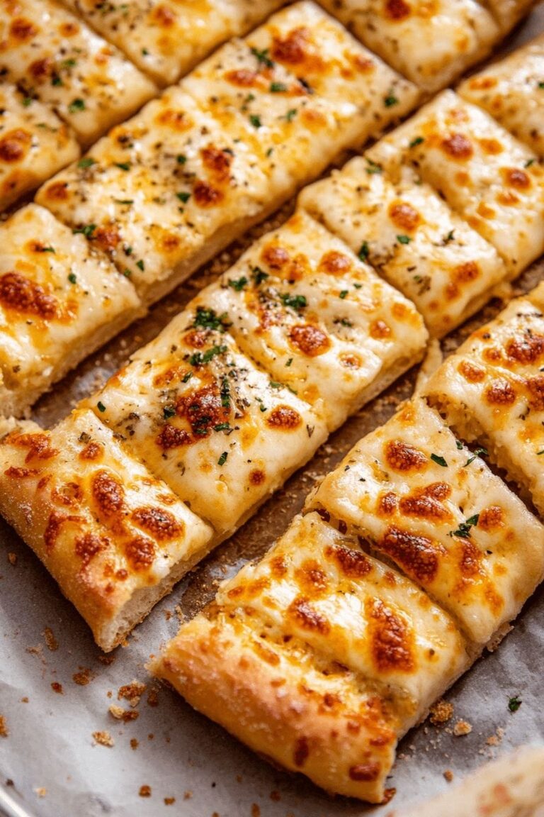Homemade Cheesy Garlic Breadsticks Recipe