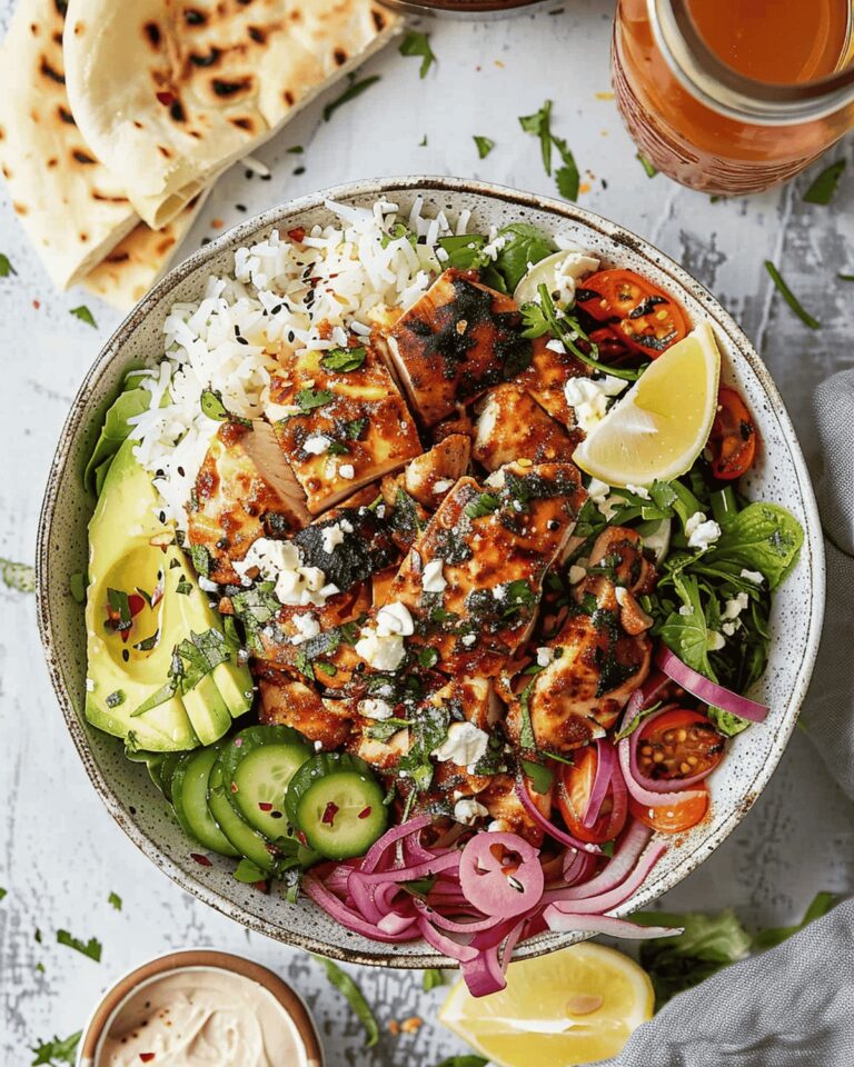 Spicy Mediterranean Cava Honey Harissa Chicken Bowls Recipe