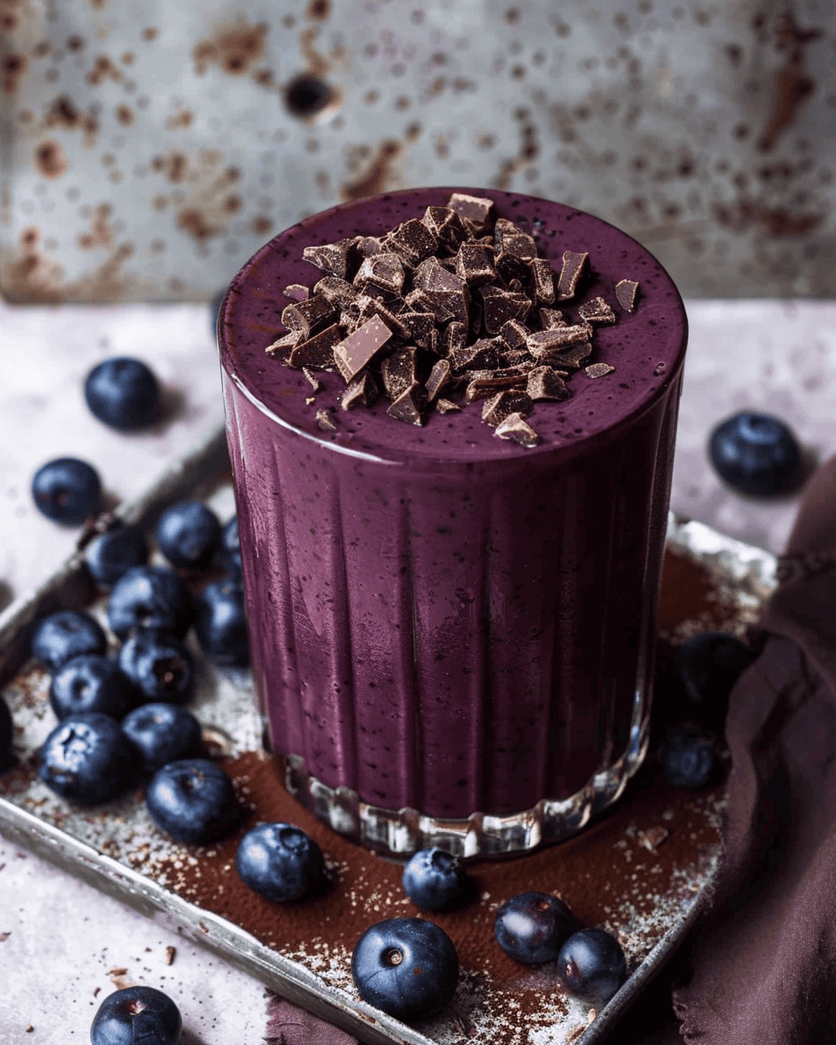 Rich Blueberry Chocolate Smoothie Recipe
