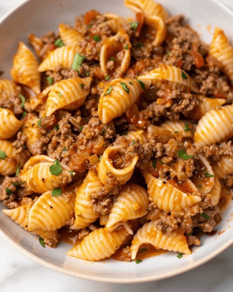 Creamy Beef and Shells Recipe
