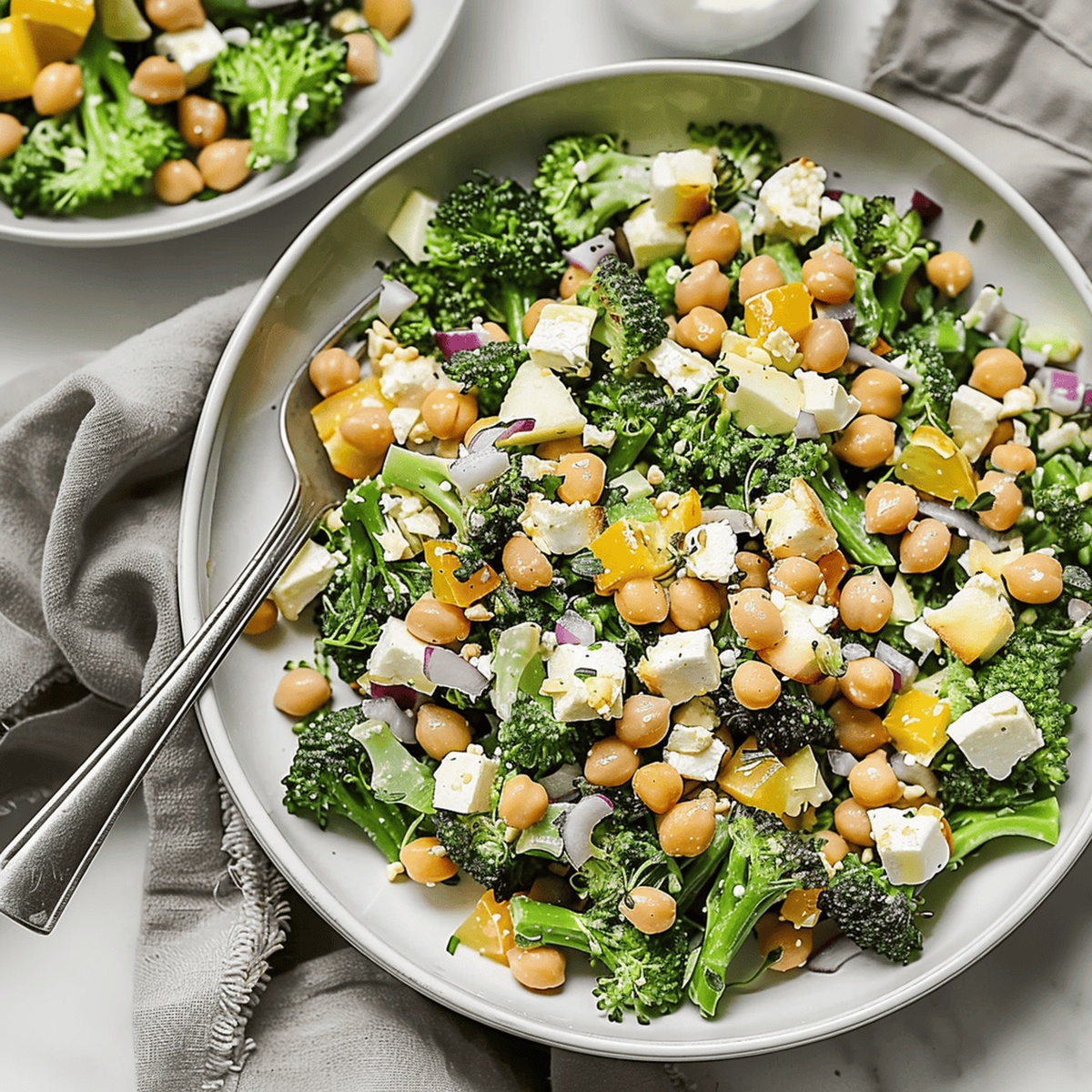 Broccoli and Chickpea Crunch Salad Recipe
