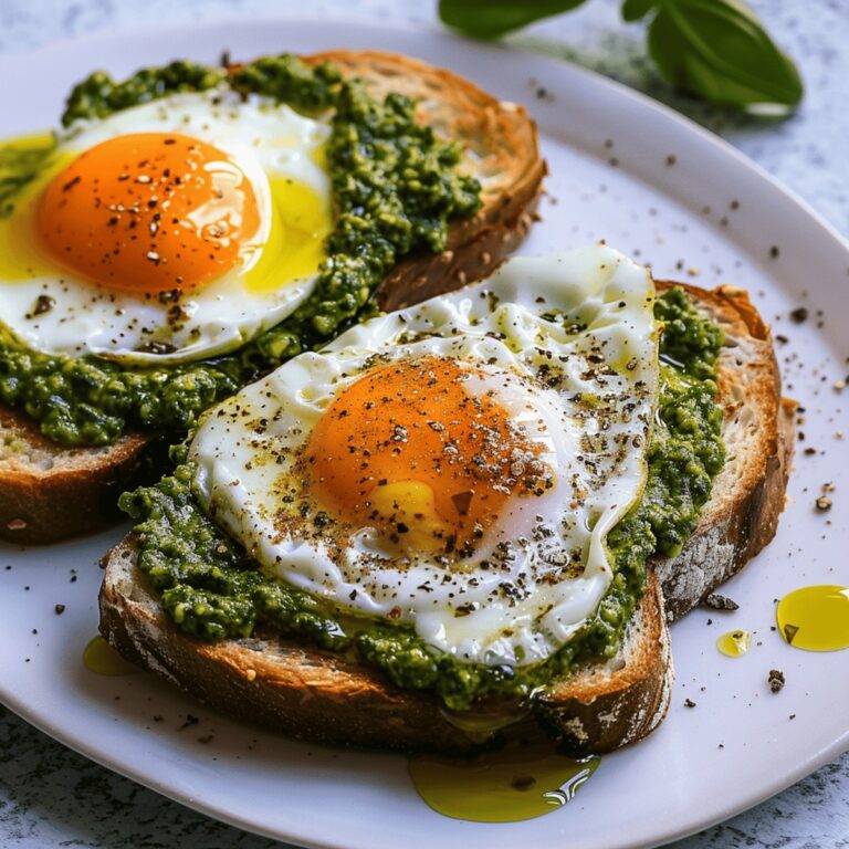 Pesto Eggs on Toast Recipe