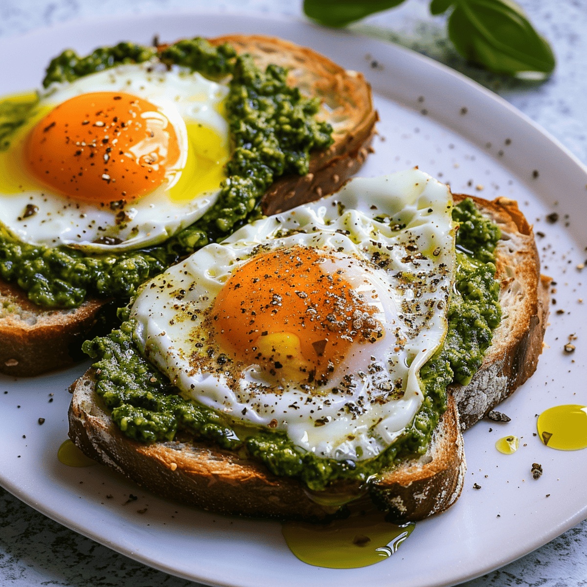 Pesto Eggs on Toast Recipe