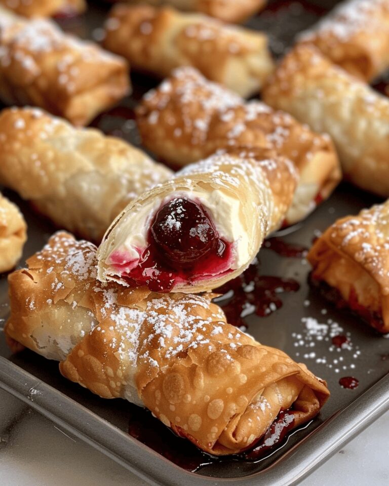 Crispy Cherry Cheesecake Egg Rolls Recipe