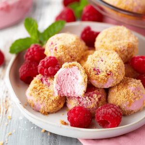 Raspberry No Bake Cheesecake Bites Recipe