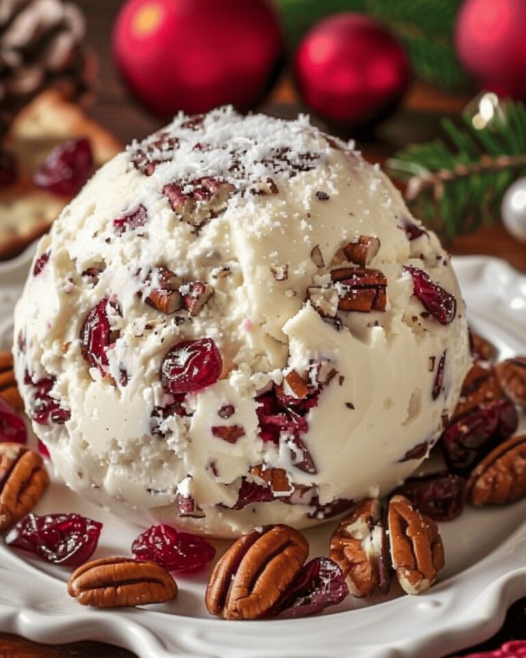 Velvety Cranberry Pecan Cheese Ball Recipe