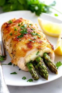 Low Carb Keto Asparagus Stuffed Chicken Breast Recipe