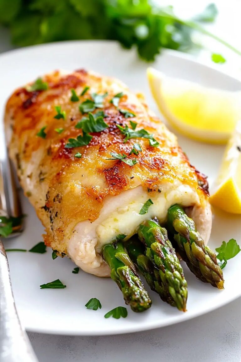 Low Carb Keto Asparagus Stuffed Chicken Breast Recipe