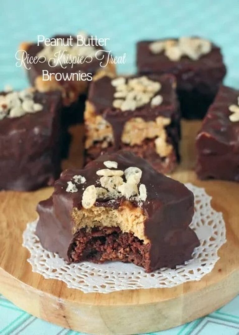 Chocolate Peanut Butter Krispie Brownies Recipe