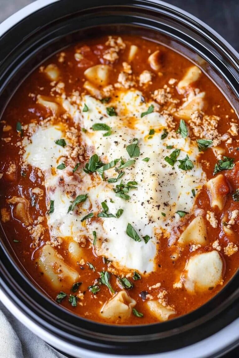 Slow Cooker Lasagna Soup Recipe
