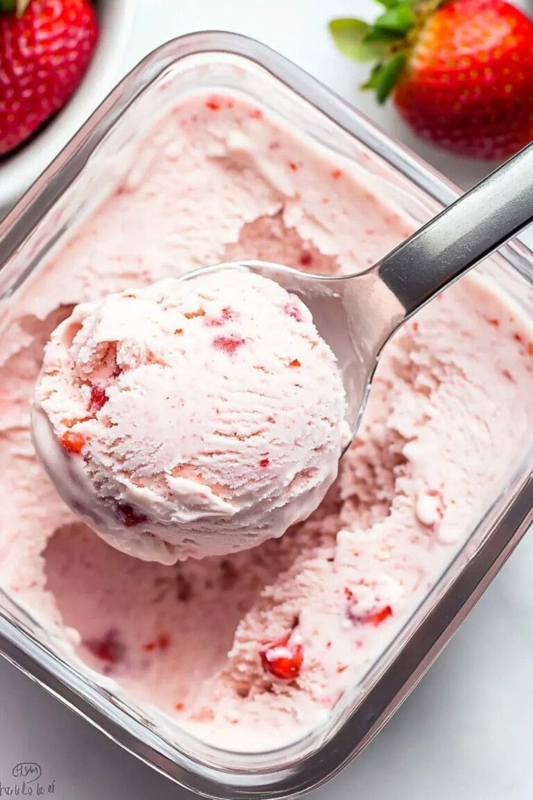 Low Carb Keto Strawberry Ice Cream (Sugar-Free) Recipe