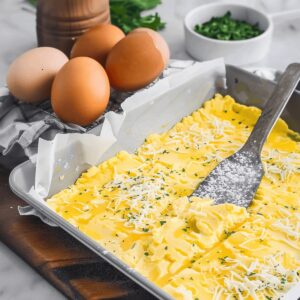 Fluffy Sheet Pan Eggs Recipe