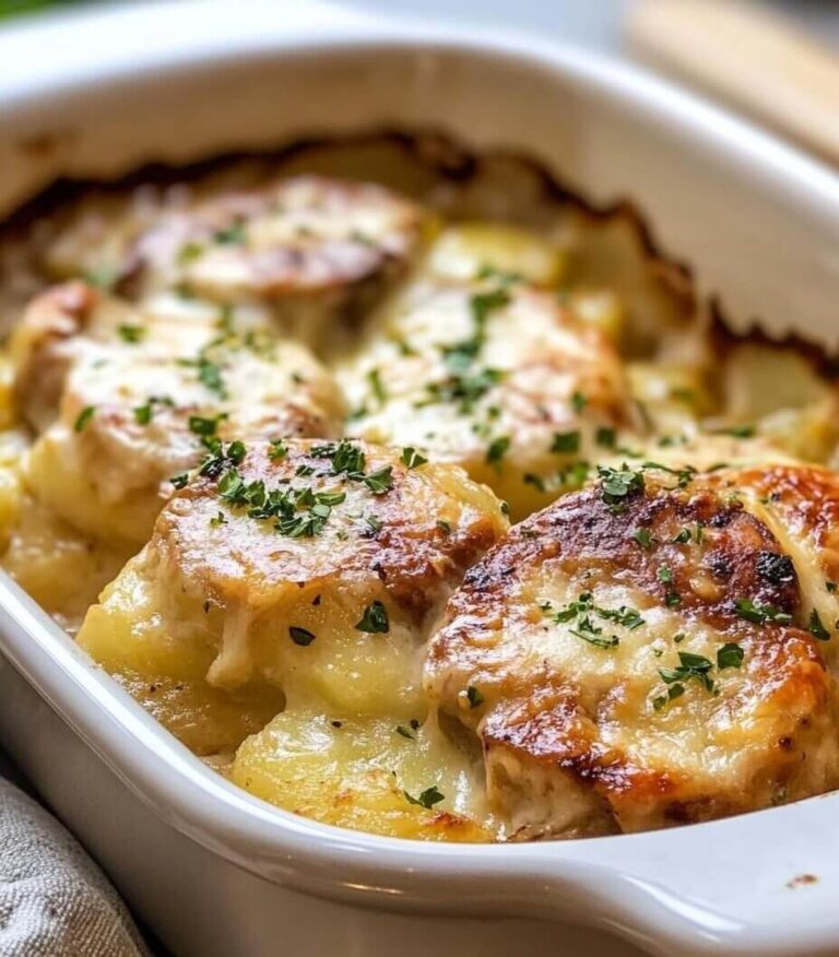 Smothered Pork Chop Scalloped Potato Casserole Recipe